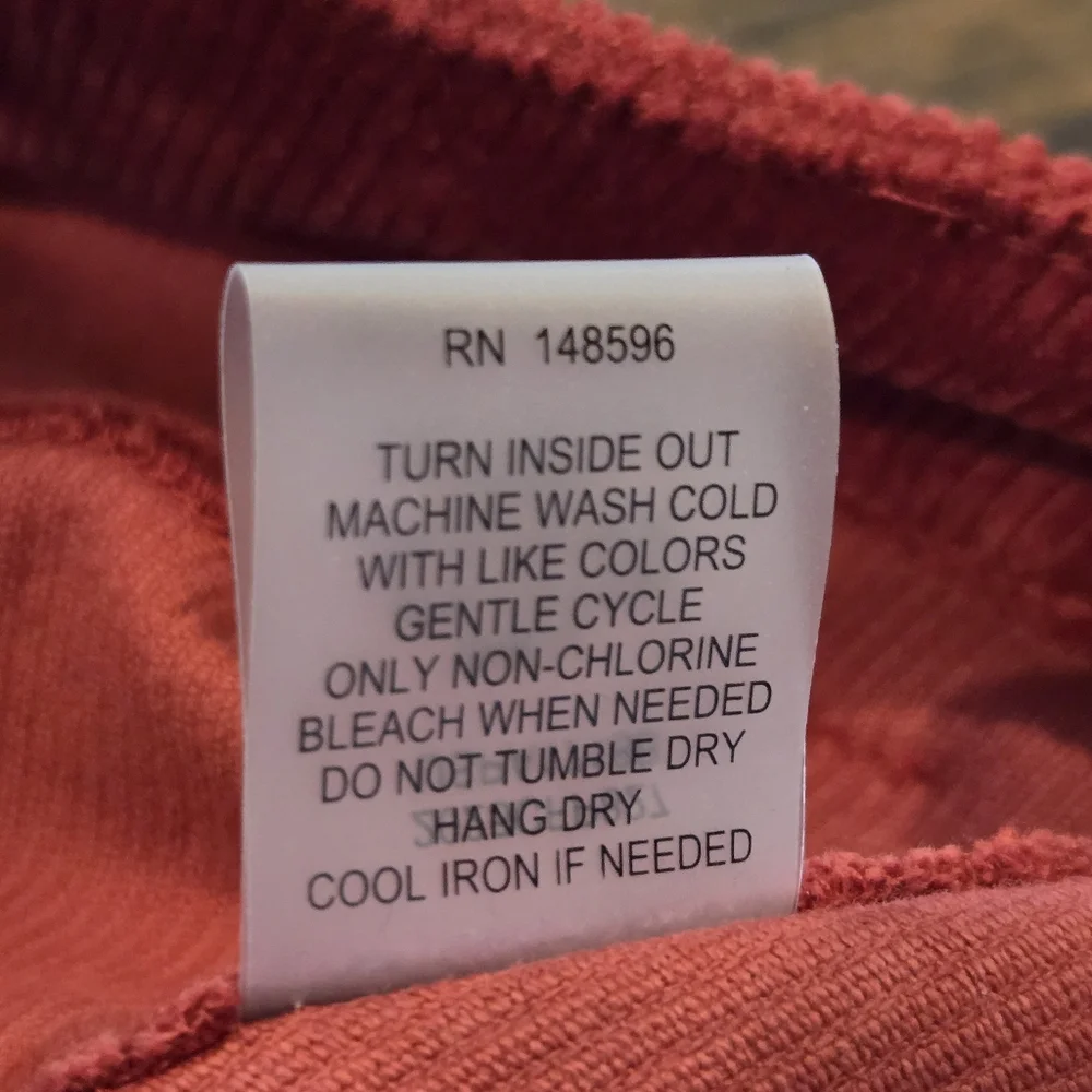 New UNIVERSAL STANDARD Dakota Twisted Barrel Leg Corduroy Pants Red Size 4